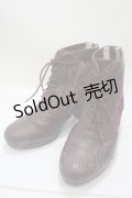 axes femme / チュールレースアップブーツ L ワイン Y-25-04-17-126-AX-SH-SZ-ZY