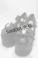 Ank Rouge / パールビジュー厚底シューズ M 黒 Y-25-04-17-127-CA-SH-SZ-ZY