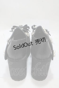 画像3: Ank Rouge / パールビジュー厚底シューズ M 黒 Y-25-04-17-127-CA-SH-SZ-ZY