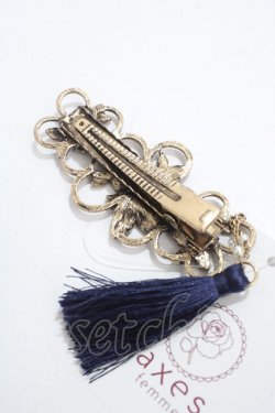 画像2: axes femme / ジャスミンヘアクリップ  紺 Y-25-04-17-020-AX-AC-SZ-ZY