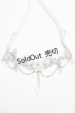 画像1: axes femme / ローズ×パールネックレス  シルバー Y-25-04-17-021-AX-AC-SZ-ZY