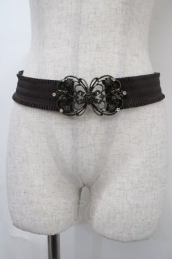 画像1: axes femme / 蝶ｘ薔薇バックルベルト  ブラウン Y-25-04-17-024-AX-AC-SZ-ZY