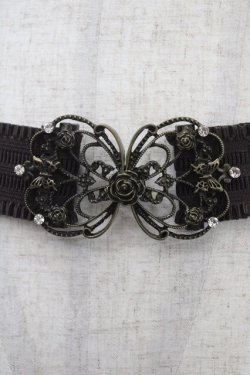 画像2: axes femme / 蝶ｘ薔薇バックルベルト  ブラウン Y-25-04-17-024-AX-AC-SZ-ZY