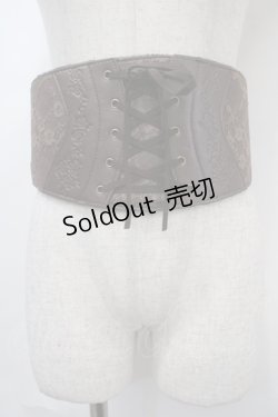画像1: axes femme / レースアップコルセットベルト  茶 Y-25-04-17-025-AX-ZA-SZ-ZY