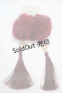 axes femme POETIQUE / チャイナヘアークリップセット  ワイン Y-25-04-17-027-AX-AC-SZ-ZY