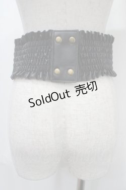 画像2: axes femme / バラ金具使いゴムベルト  黒 Y-25-04-17-028-AX-ZA-SZ-ZY