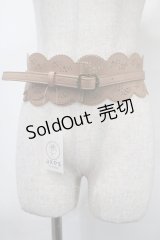 axes femme / パンチングバックルベルト  ベージュ Y-25-04-17-029-AX-ZA-SZ-ZY