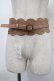 画像1: axes femme / パンチングバックルベルト  ベージュ Y-25-04-17-029-AX-ZA-SZ-ZY (1)