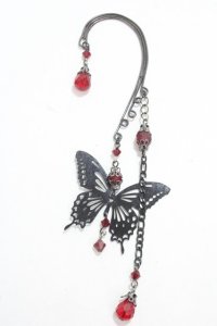Rose＆Cross / バタフライイヤーフック  赤 Y-25-04-17-003-PU-AC-SZ-ZY