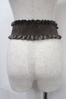 画像2: axes femme / クラシカルバックルゴムベルト  茶 Y-25-04-17-030-AX-ZA-SZ-ZY