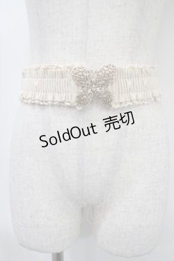 画像1: axes femme / 蝶バックル雑材ベルト  ゴールド Y-25-04-17-031-AX-ZA-SZ-ZY