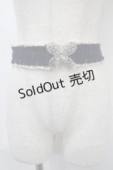 axes femme / 蝶バックル雑材ベルト  シルバー Y-25-04-17-032-AX-ZA-SZ-ZY