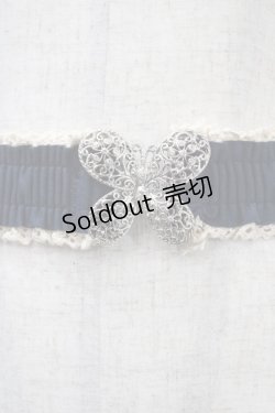 画像2: axes femme / 蝶バックル雑材ベルト  シルバー Y-25-04-17-032-AX-ZA-SZ-ZY