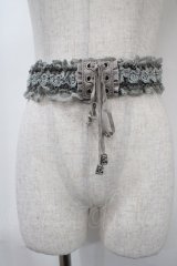 axes femme / レースアップゴムベルト  グレー Y-25-04-17-033-AX-ZA-SZ-ZY