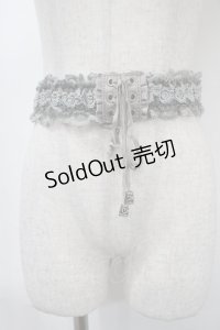 axes femme / レースアップゴムベルト  グレー Y-25-04-17-033-AX-ZA-SZ-ZT150-F002
