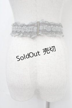 画像2: axes femme / レースアップゴムベルト  グレー Y-25-04-17-033-AX-ZA-SZ-ZT150-F002