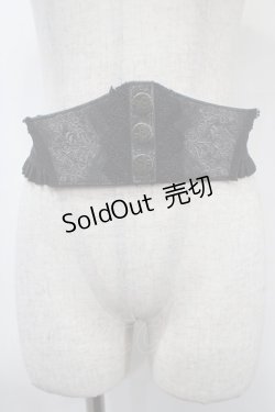 画像1: axes femme / コルセット風ゴムベルト  黒 Y-25-04-17-037-AX-ZA-SZ-ZY