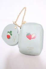画像1: 【SALE】m petit by misako / ミラー付ポーチ  淡緑 Y-25-04-17-044-LO-ZA-SZ-ZT422-F002 (1)