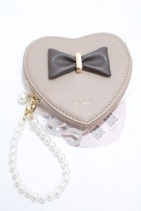 m petit by misako / ハート型ミニコインケース  中薄橙 Y-25-04-17-046-LO-ZA-SZ-ZY