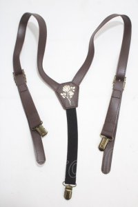 axes femme / クラシカルローズサスペンダー  茶 Y-25-04-17-052-AX-ZA-SZ-ZY