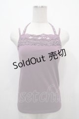 axes femme / ストラップビジューキャミ M パープル Y-25-04-20-001-AX-TO-SZ-ZY