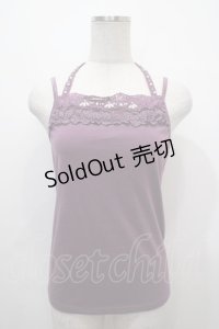 axes femme / ストラップビジューキャミ M パープル Y-25-04-20-001-AX-TO-SZ-ZY