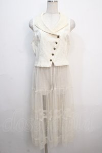 axes femme / 20th/ジャカードベスト F 生成り Y-25-04-20-067-AX-JA-SZ-ZY