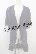 axes femme NOSTALGIE / 透かしラッフルカーディガン F 紺 Y-25-04-20-068-AX-TO-SZ-ZY