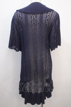 画像2: axes femme NOSTALGIE / 透かしラッフルカーディガン F 紺 Y-25-04-20-068-AX-TO-SZ-ZY