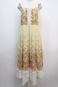 axes femme / 薔薇柄マキシワンピース M イエロー Y-25-04-20-071-AX-OP-SZ-ZI