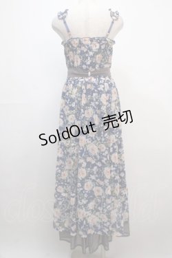 画像2: axes femme / ロングキャミワンピース M 紺 Y-25-04-20-072-AX-OP-SZ-ZI