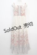 axes femme / 薔薇柄マキシワンピース M 生成り Y-25-04-20-073-AX-OP-SZ-ZY
