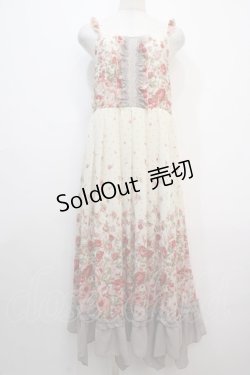 画像1: axes femme / 薔薇柄マキシワンピース M 生成り Y-25-04-20-073-AX-OP-SZ-ZY
