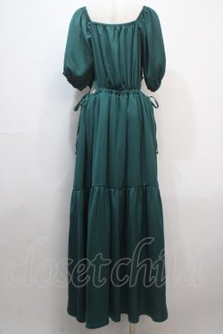 画像2: axes femme POETIQUE / パフ袖ウエストカットワンピース M グリーン Y-25-04-20-077-AX-OP-SZ-ZY