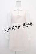 evelyn / ビジューレース襟ワンピース  ピンク Y-25-04-20-081-LO-OP-SZ-ZY
