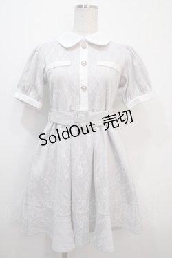画像1: evelyn / レースフレアワンピース  グレー Y-25-04-20-082-LO-OP-SZ-ZY