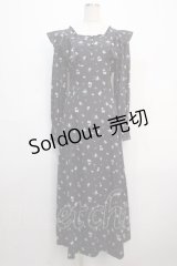 Ank Rouge / フラワーBackスピンドルワンピース M ブラック Y-25-04-20-087-CA-OP-SZ-ZS