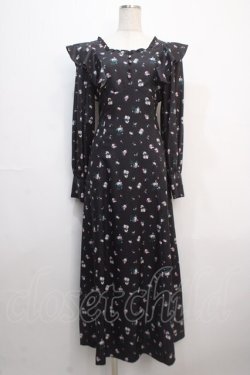 画像1: Ank Rouge / フラワーBackスピンドルワンピース M ブラック Y-25-04-20-087-CA-OP-SZ-ZY