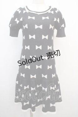 画像1: 【SALE】MILK / Ribbonジャガード  ブラック×オフ Y-25-04-20-088-ML-OP-SZ-ZT413