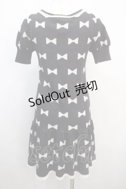 画像2: 【SALE】MILK / Ribbonジャガード  ブラック×オフ Y-25-04-20-088-ML-OP-SZ-ZT413