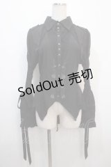 Ozz oneste / Rosy clown 薔薇刺繍入りブラウス  黒 Y-25-04-20-092-OO-BL-SZ-ZY