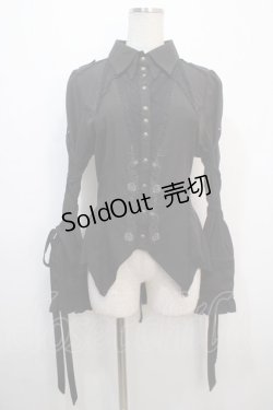 画像1: Ozz oneste / Rosy clown 薔薇刺繍入りブラウス  黒 Y-25-04-20-092-OO-BL-SZ-ZY