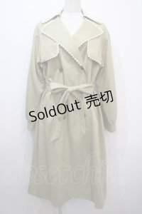 axes femme / バイカラーレーストレンチコート M グリーン Y-25-04-20-095-AX-CO-SZ-ZI