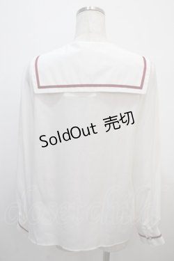 画像2: Amavel / セーラーカラータックブラウス M 赤 Y-25-04-20-010-CA-BL-SZ-ZY