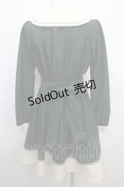 画像2: axes femme / 刺繍入りセーラーワンピース M グリーン Y-25-04-20-103-AX-OP-SZ-ZI