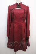 axes femme POETIQUE / チャイナスリット袖ワンピース M ワイン Y-25-04-20-104-AX-OP-SZ-ZY