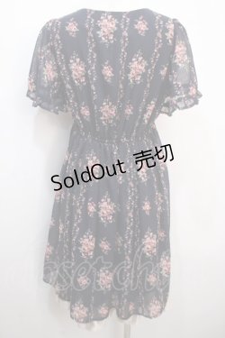画像2: axes femme / ローズ縦ラインワンピース  紺 Y-25-04-20-105-AX-OP-SZ-ZY