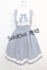 axes femme kawaii / オリビアジャンパースカート  ブルー Y-25-04-20-112-AX-OP-SZ-ZY