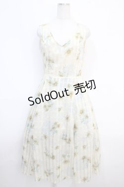 画像1: axes femme POETIQUE / ヒマワリレースロングワンピース  イエロー Y-25-04-20-114-AX-OP-SZ-ZY