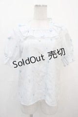Amavel / Topping Heart Sugarフリルブラウス F サックス Y-25-04-20-013-CA-BL-SZ-ZY